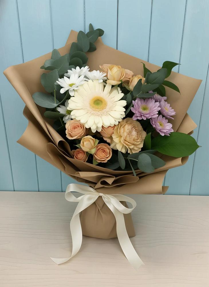 Букет цветов из: Герберы и Хризантемы в Индустрие