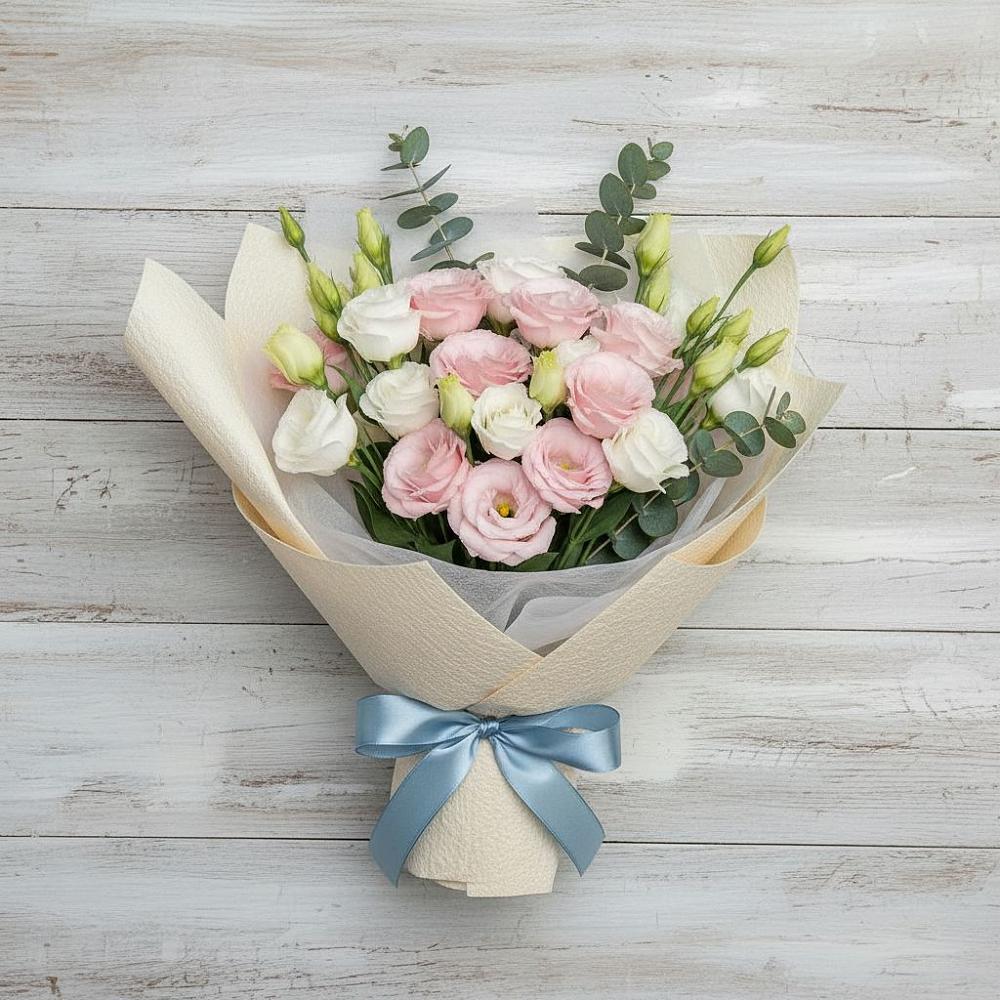 Букет цветов из: Лизиантусы в Индустрие